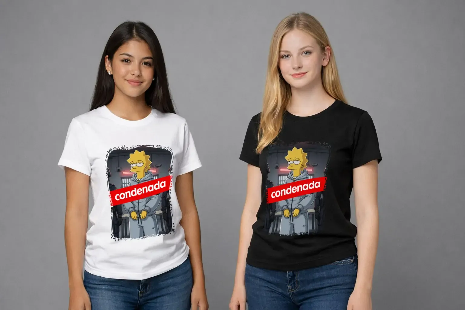 Arte polemica lisa simpsons condenada pra camiseta