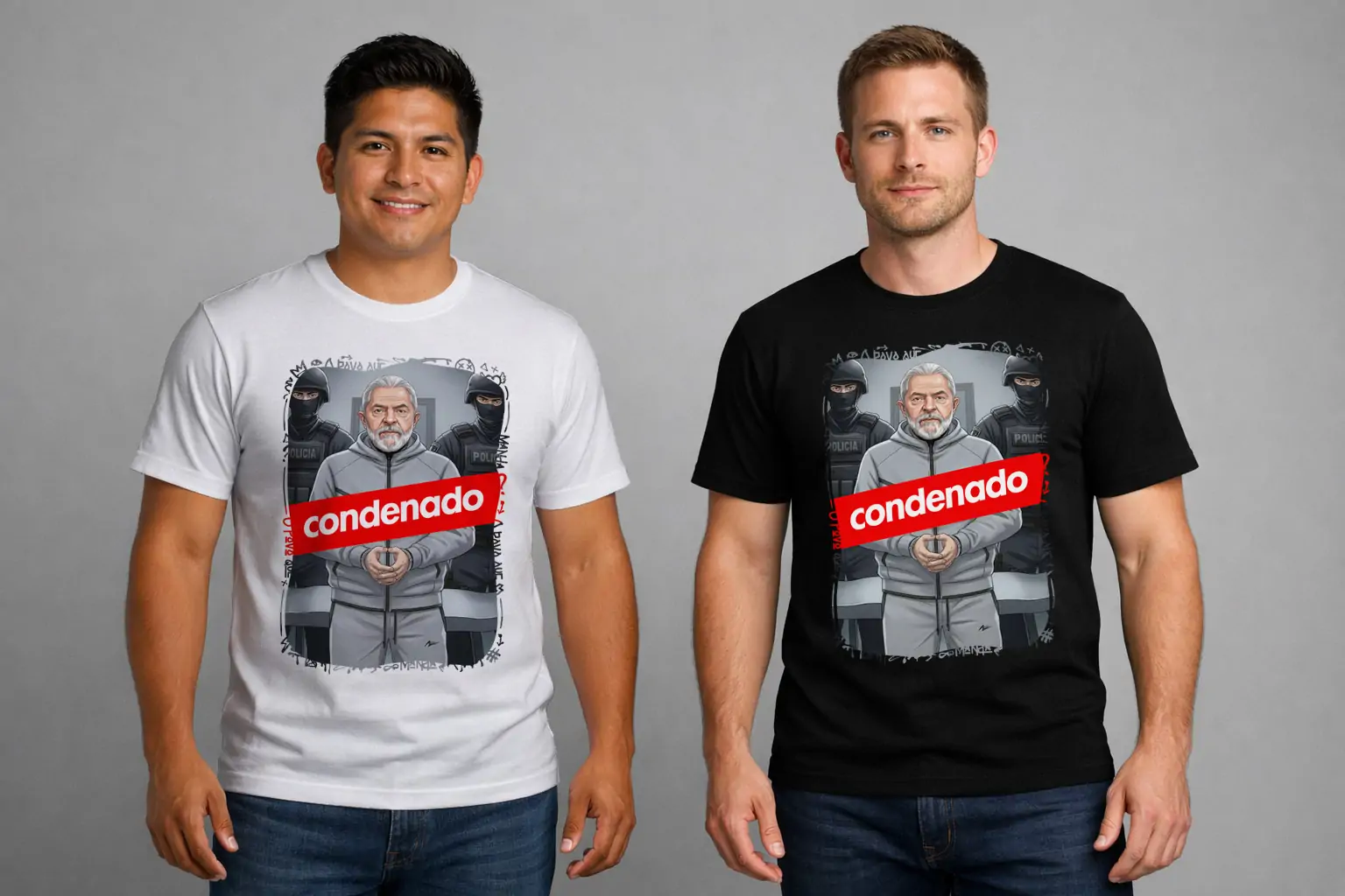 Arte polemica lula condenado para camiseta