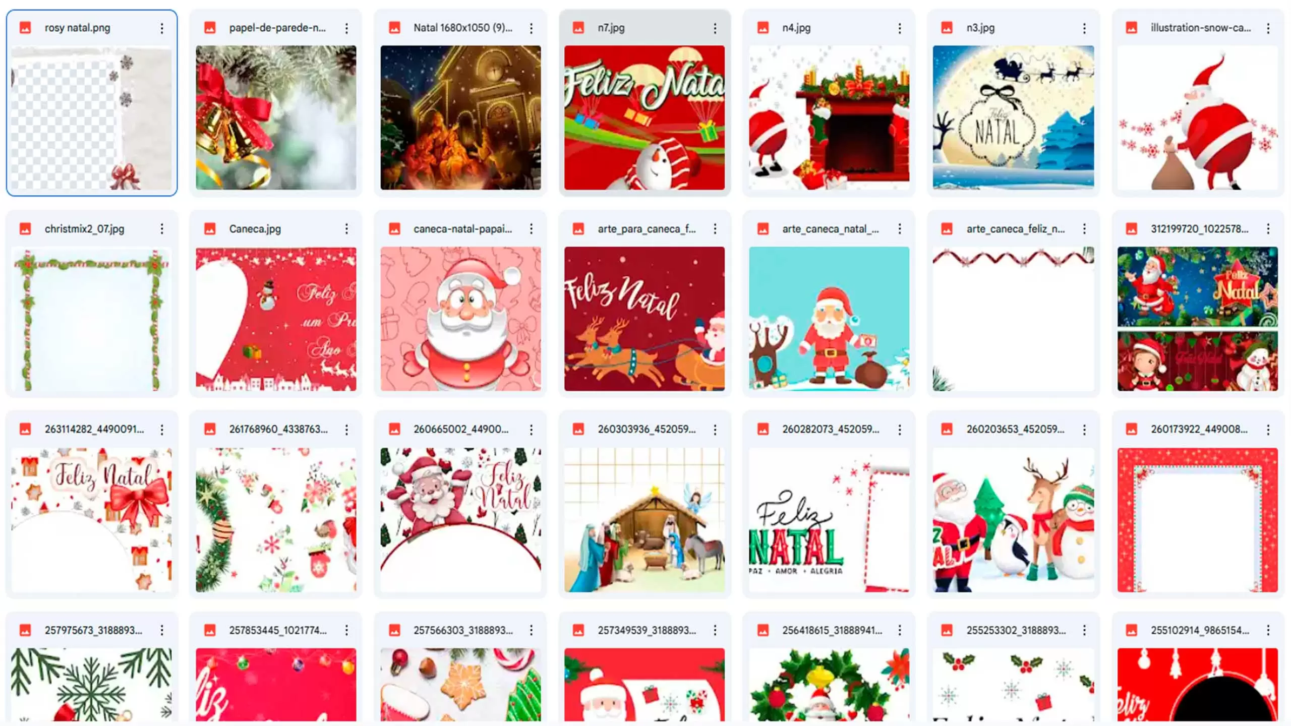 Arte de caneca natalinas