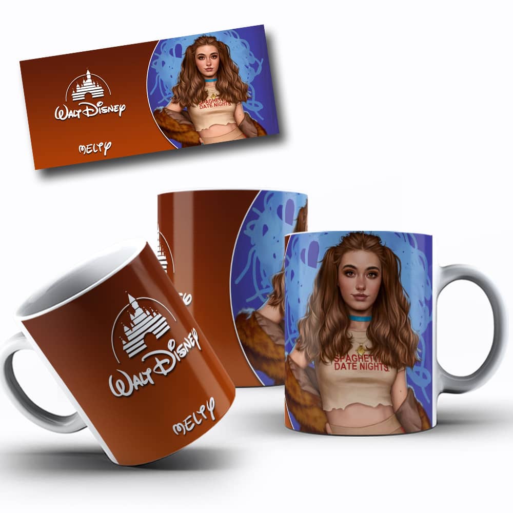 Arte de caneca Princesa Melty Descolada