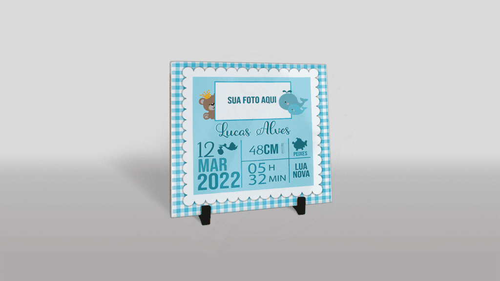 ARTE PARA AZULEJO MOLDURA PARA RECÉM NASCIDO-197