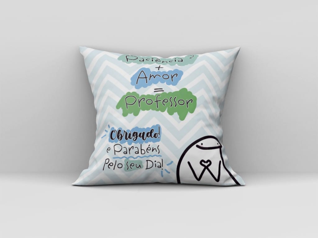ARTE ALMOFADA - PACIÊNCIA + AMOR = PROFESSOR-205