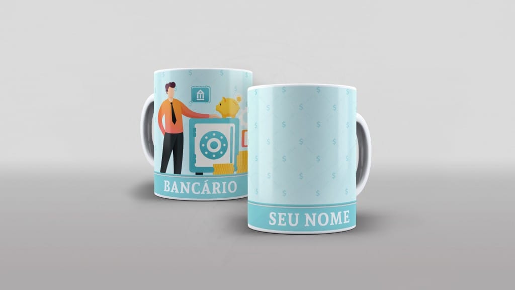 ARTE PARA CANECA BANCÁRIO COM NOME-317