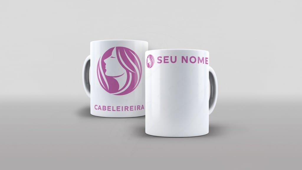 ARTE PARA CANECA CABELEIREIRA  COM NOME-321