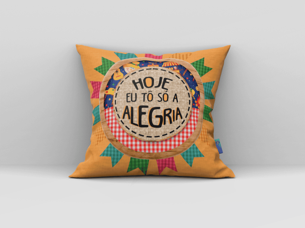 ARTE ALMOFADA - HOJE TÔ SÓ A ALEGRIA-334