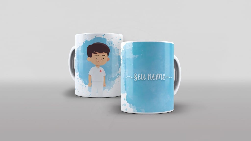 ARTE PARA CANECA ENFERMEIRO COM NOME-369