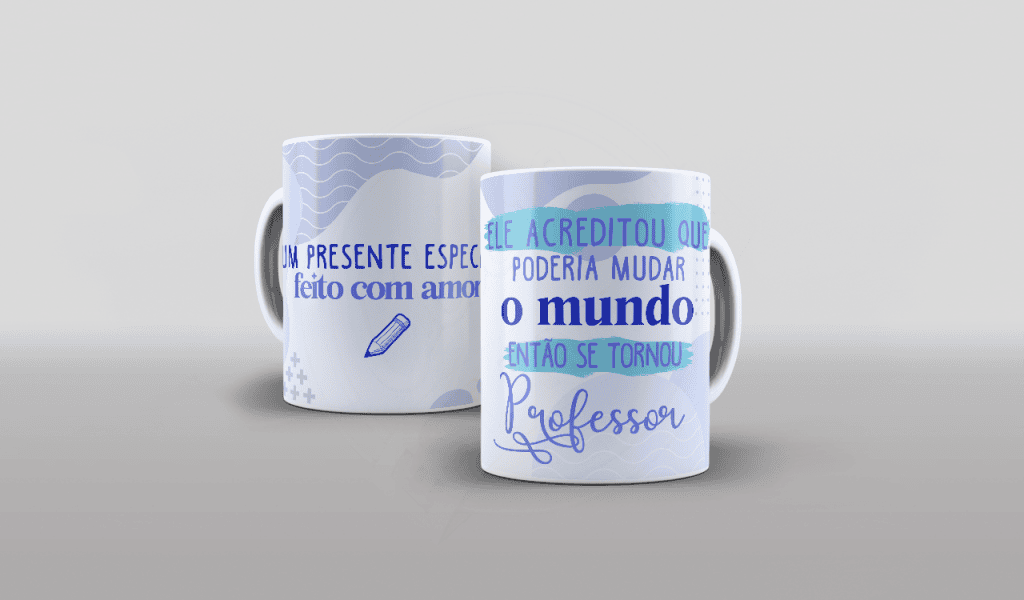 ARTE PARA CANECA ELE ACREDITOU QUE PODERIA MUDAR O MUNDO ENTÃO SE TORNOU PROFESSOR-403