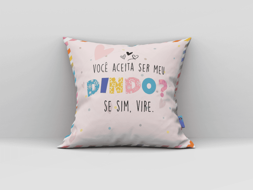 ARTE ALMOFADA - VOCÊ ACEITA SER MEU DINDO?-426