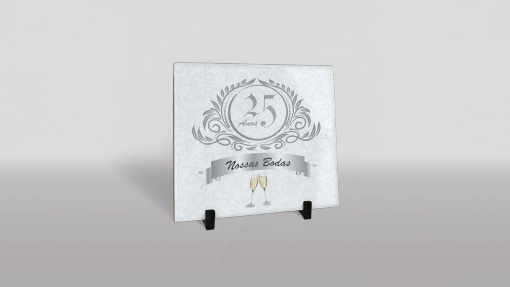 ARTE PARA AZULEJO - BODAS DE PRATA - 25 ANOS - TAÇAS-454