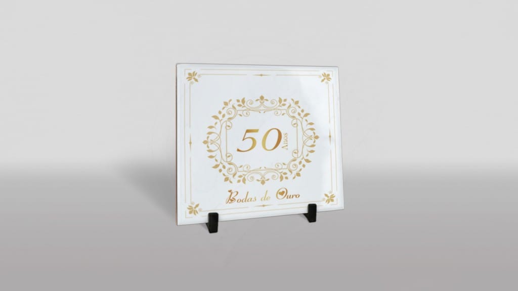 ARTE PARA AZULEJO BODAS DE OURO - 50 ANOS- VINTAGE--486