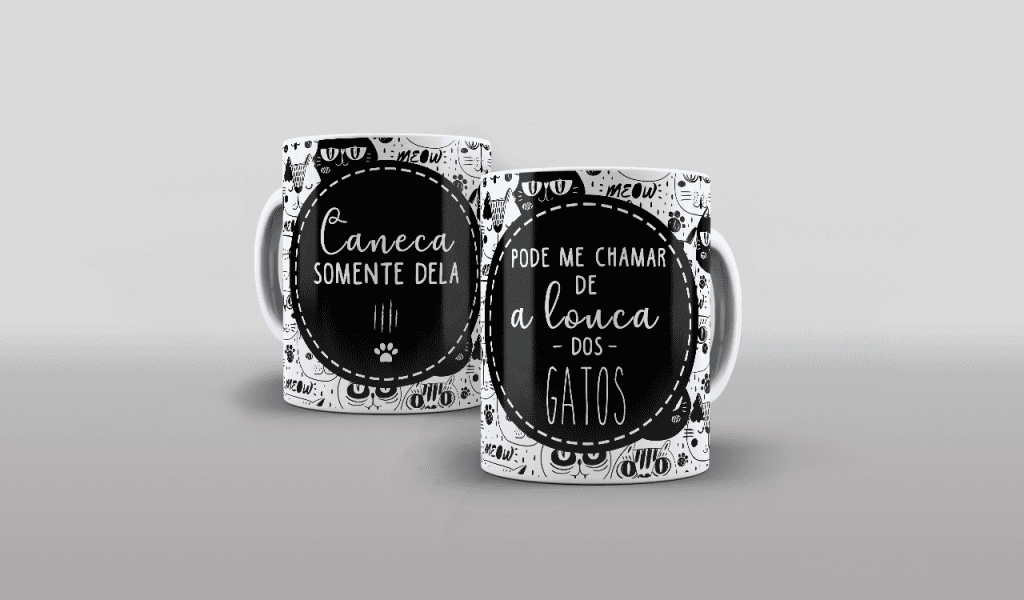 ARTE PARA CANECA PODE ME CHAMAR DE LOUCA DOS GATOS-525