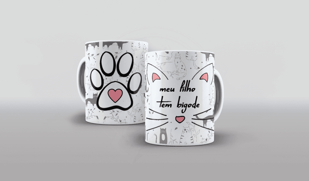 ARTE PARA CANECA MEU FILHO TEM BIGODE-528