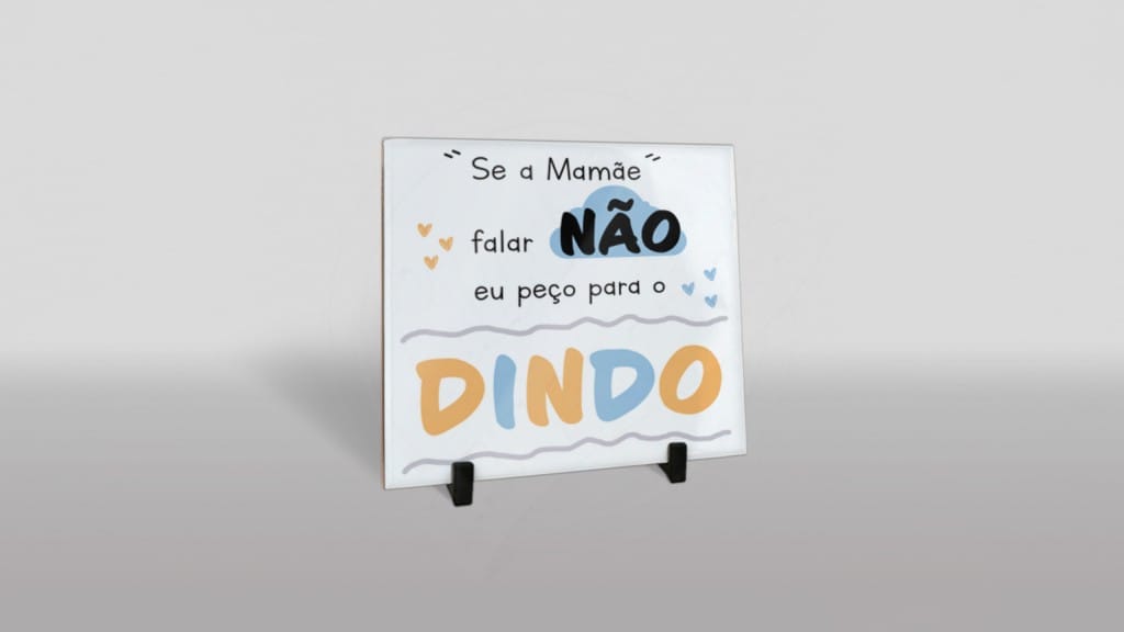 ARTE PARA AZULEJO SE A MAMÃE FALAR NÃO - DINDO-598