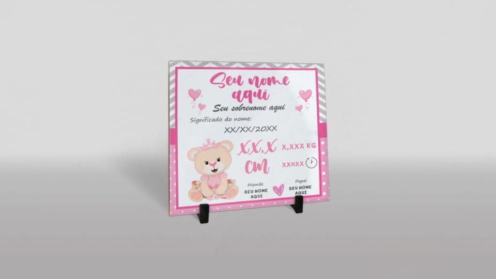 ARTE PARA AZULEJO MATERNIDADE URSINHA PRINCESA-634