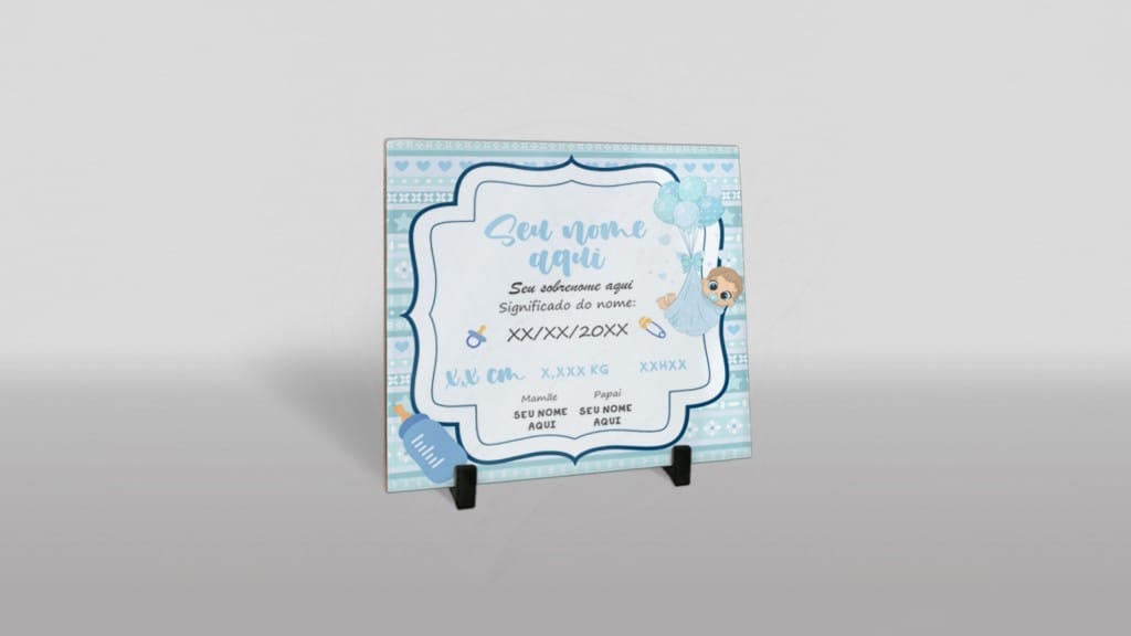 ARTE PARA AZULEJO MATERNIDADE BEBÊ AZUL-654