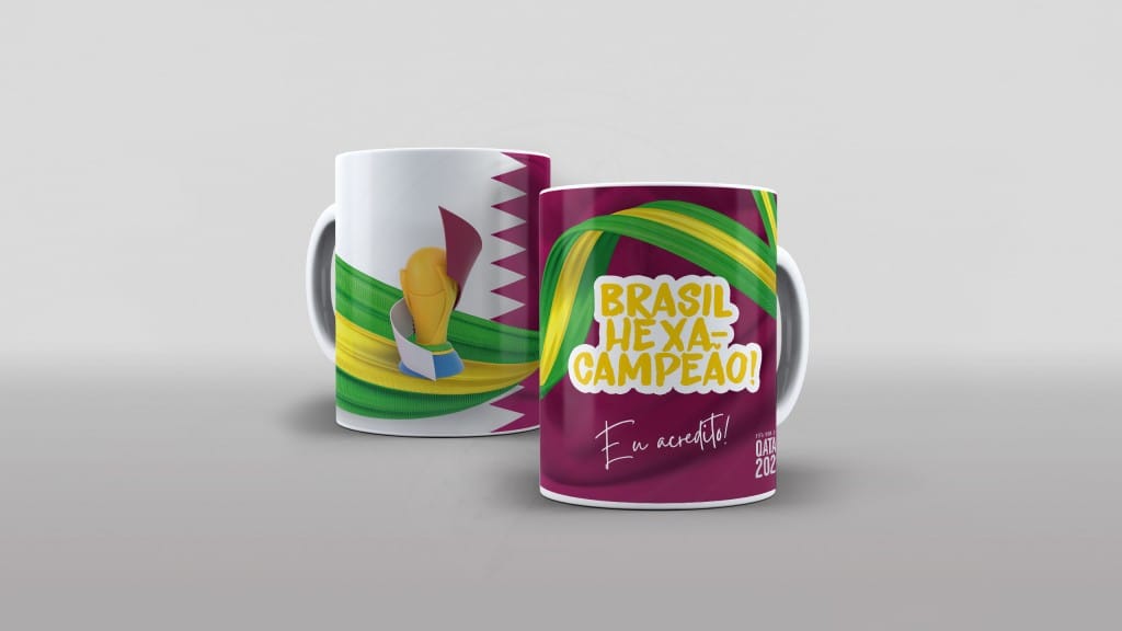 ARTE PARA CANECA BRASIL HEXA CAMPEÃO-664