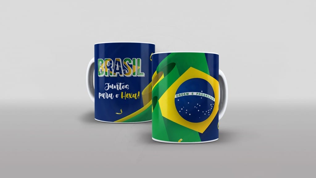 ARTE PARA CANECA BRASIL JUNTOS PARA O HEXA !-665