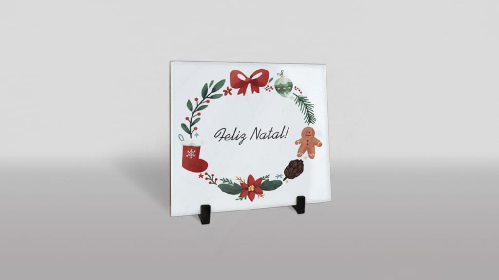 ARTE PARA AZULEJO  FELIZ NATAL GUIRLANDA-682