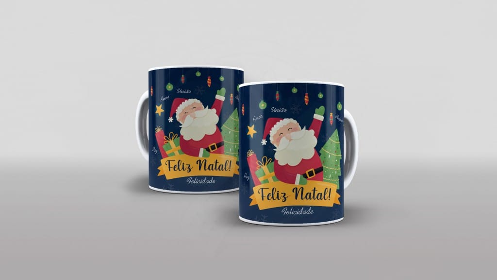 ARTE PARA CANECA - FELIZ NATAL - PAPAI NOEL - DESEJOS-686