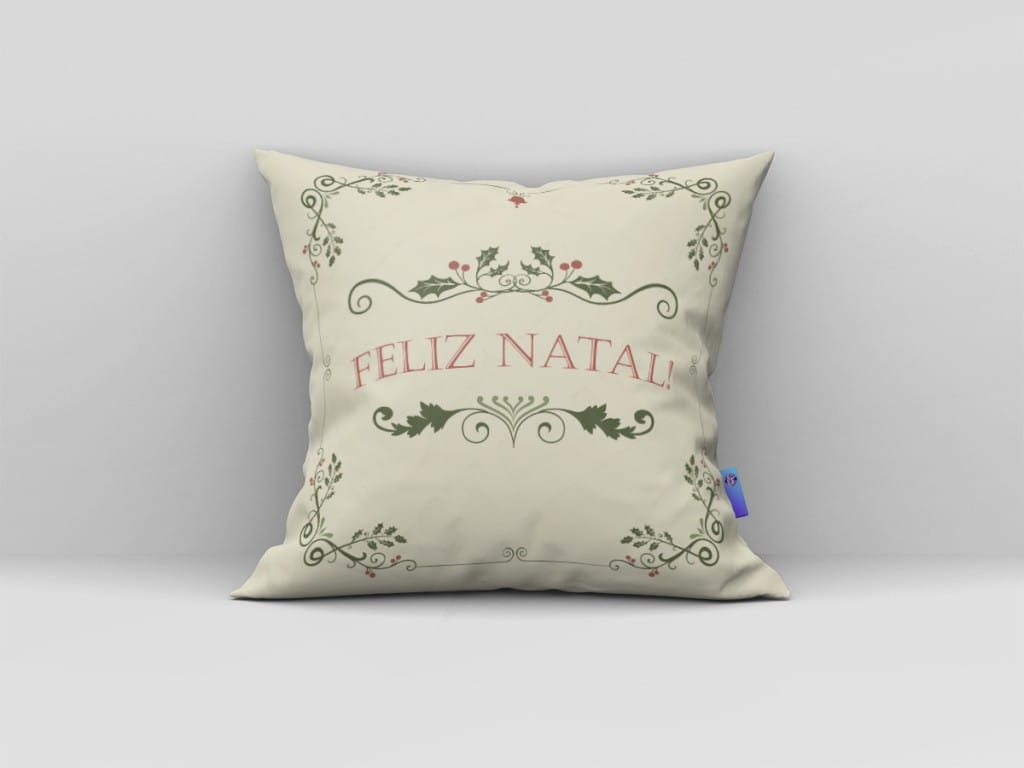 ARTE PARA ALMOFADA - FELIZ NATAL -  ORNAMENTOS-690