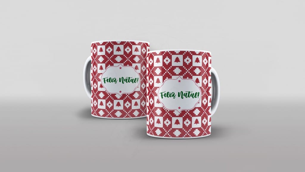ARTE PARA CANECA - FELIZ NATAL - ESTAMPA NATALINA-695