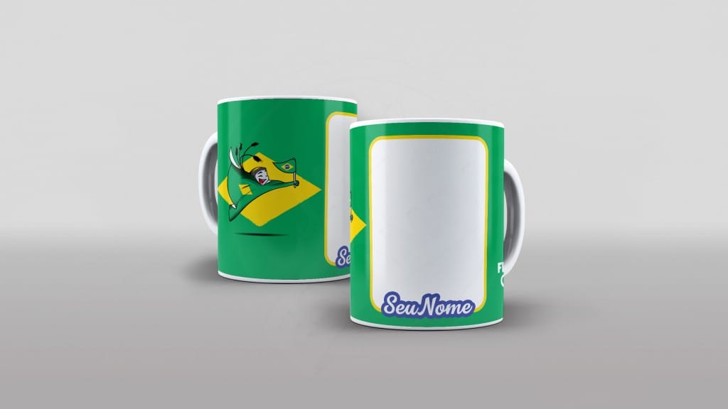 ARTE PARA CANECA FIFA MASCOTE COM NOME E FOTO-706
