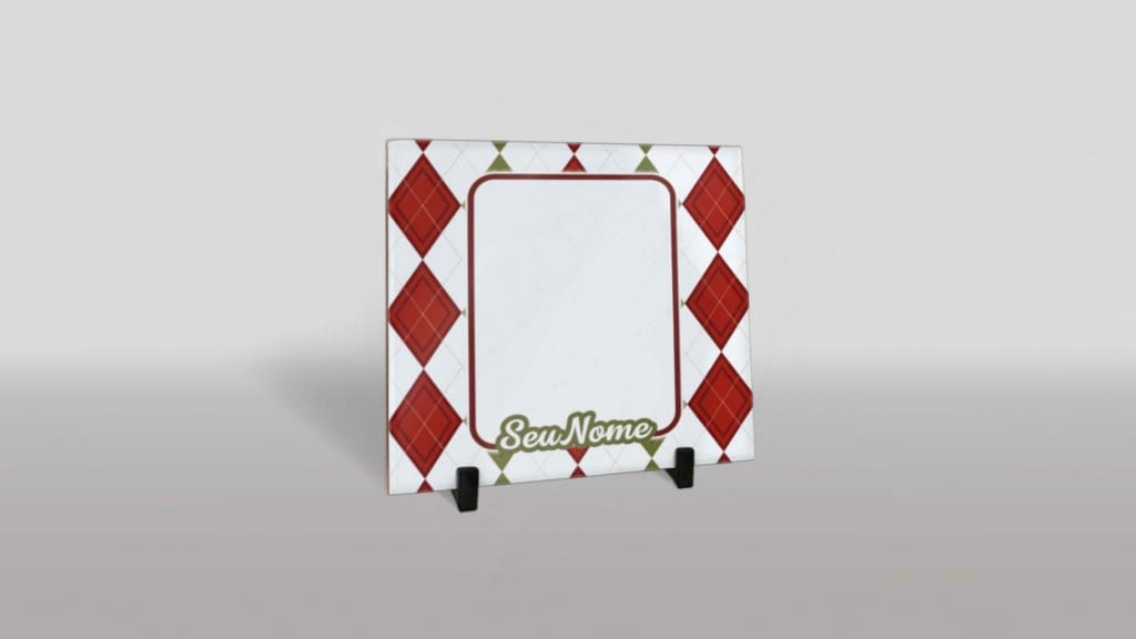 ARTE PARA AZULEJO COM FOTO  - FELIZ NATAL - ESTAMPA NATALINA LOSANGOS-775