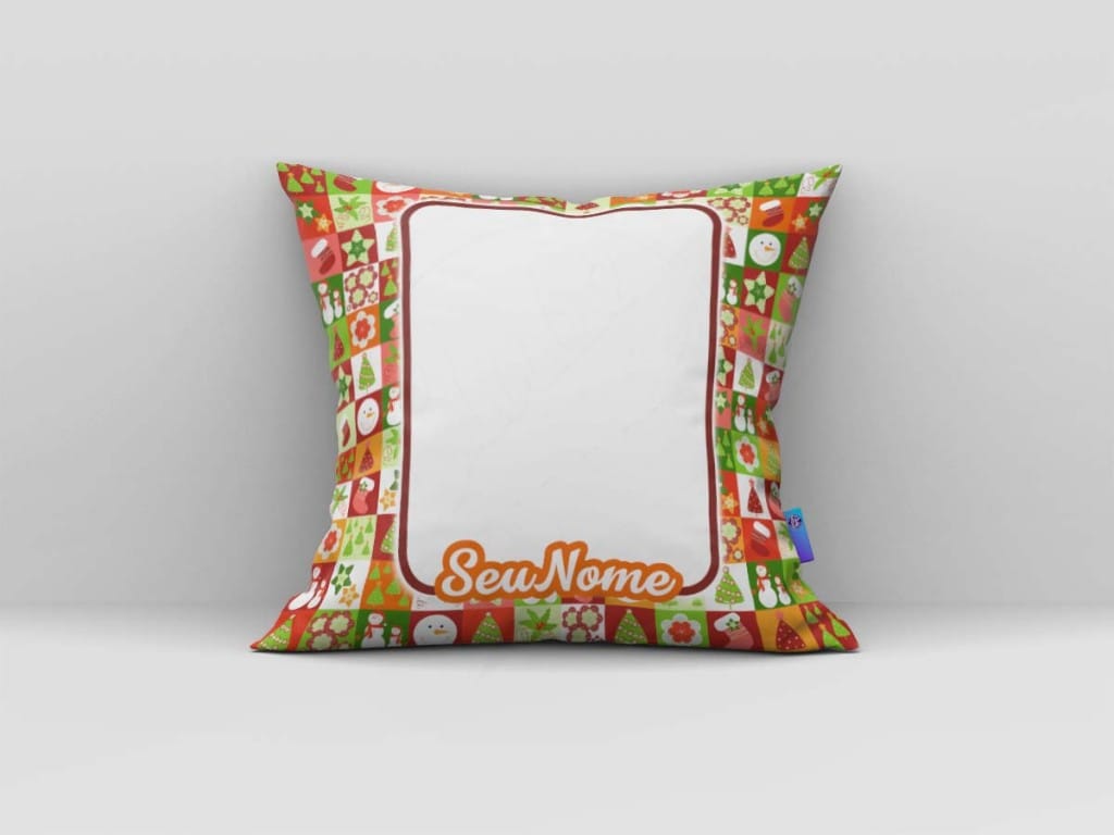 ARTE PARA ALMOFADA COM FOTO - FELIZ NATAL - ESTAMPA MOTIVO NATALINO-779