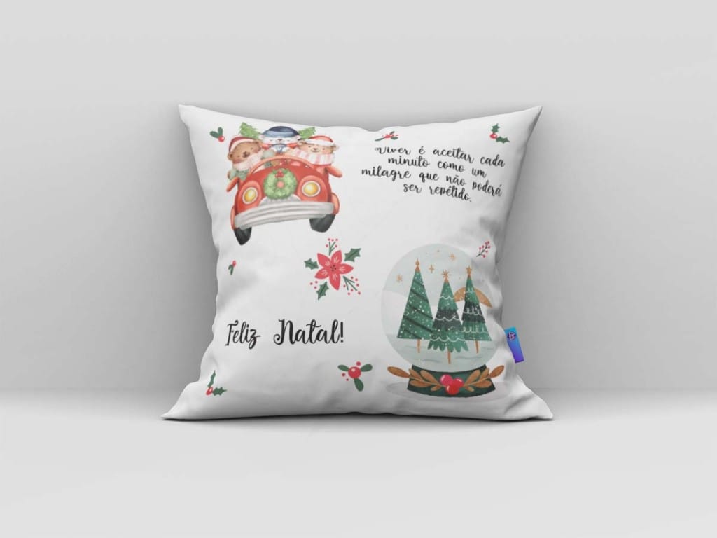 ARTE PARA ALMOFADA - VIVER É ACEITAR CADA MINUTO COMO UM MILAGRE-824