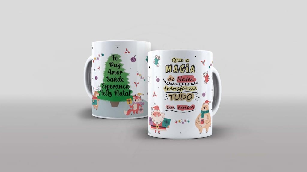 ARTE PARA CANECA -  QUE A MAGIA DO NATAL TRANSFORME TUDO EM AMOR-882