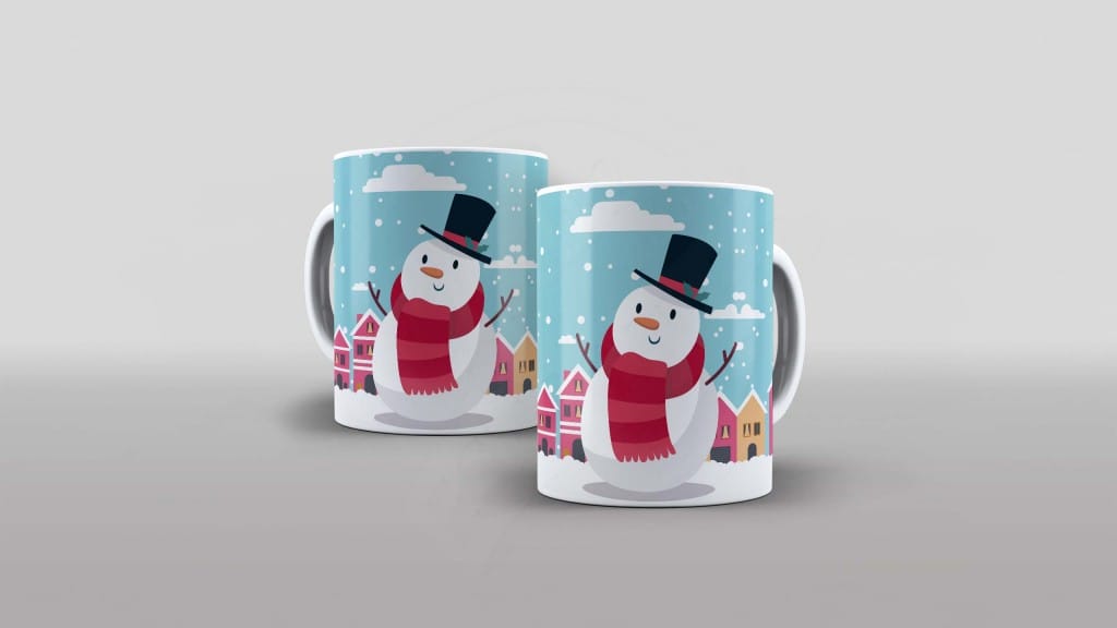 ARTE PARA CANECA NATAL BONECO DE NEVE-897