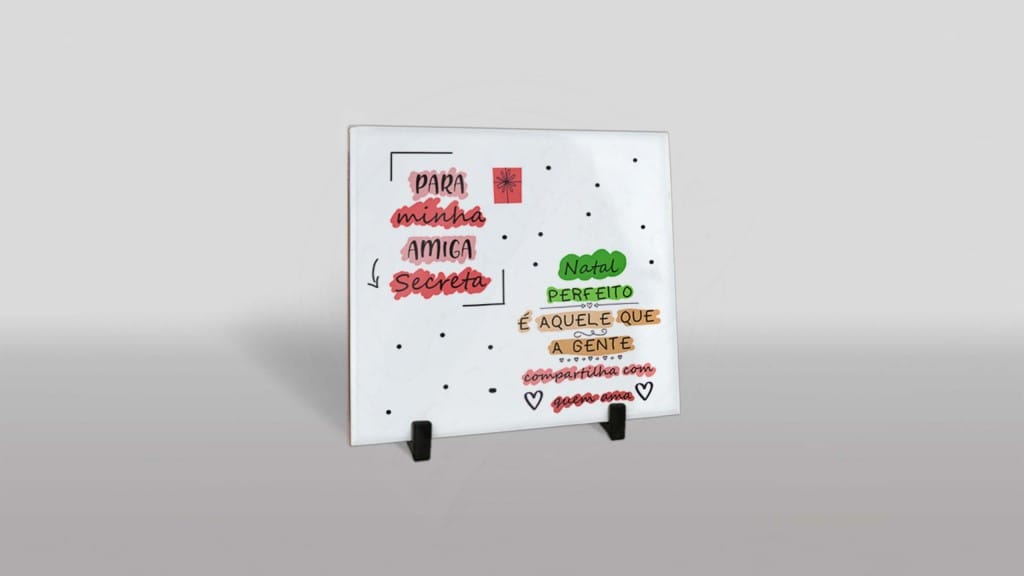 ARTE PARA AZULEJO - PARA MINHA AMIGA SECRETA - NATAL-917