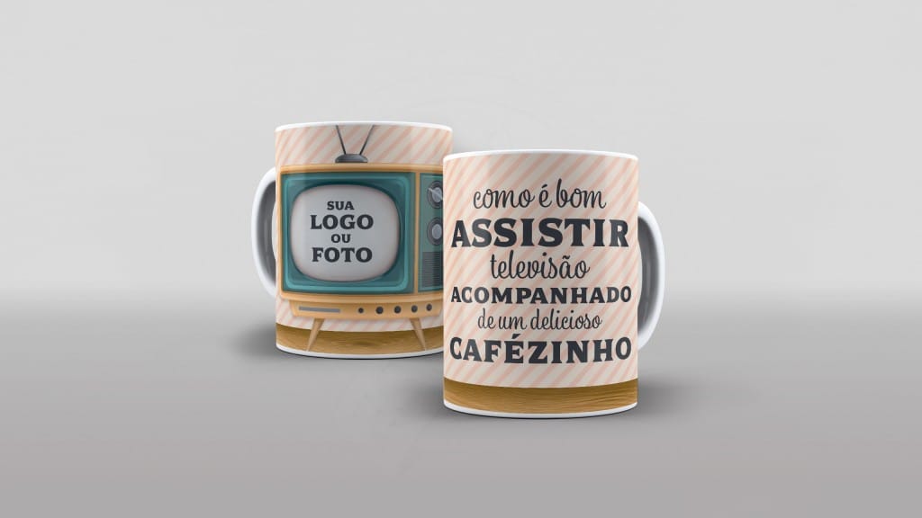 ARTE PARA CANECA - EMISSORA - COMO É BOM ASSISTIR TELEVISÃO ACOMPANHADO DE UM CAFÉZINHO-919