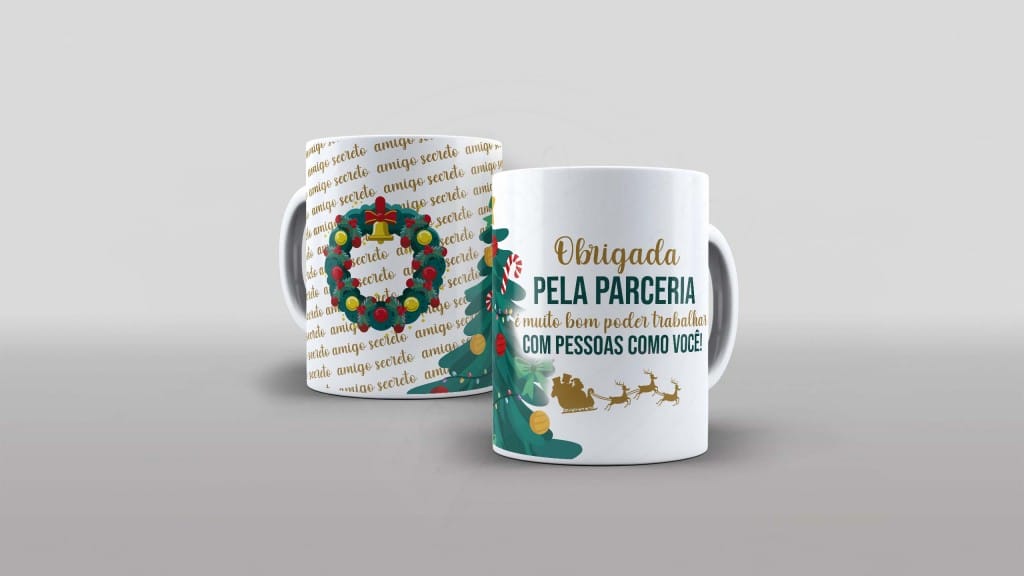 ARTE PARA CANECA - NATAL - AMIGO SECRETO - É MUITO BOM PODER TRABALHAR COM PESSOAS COMO VOC-951