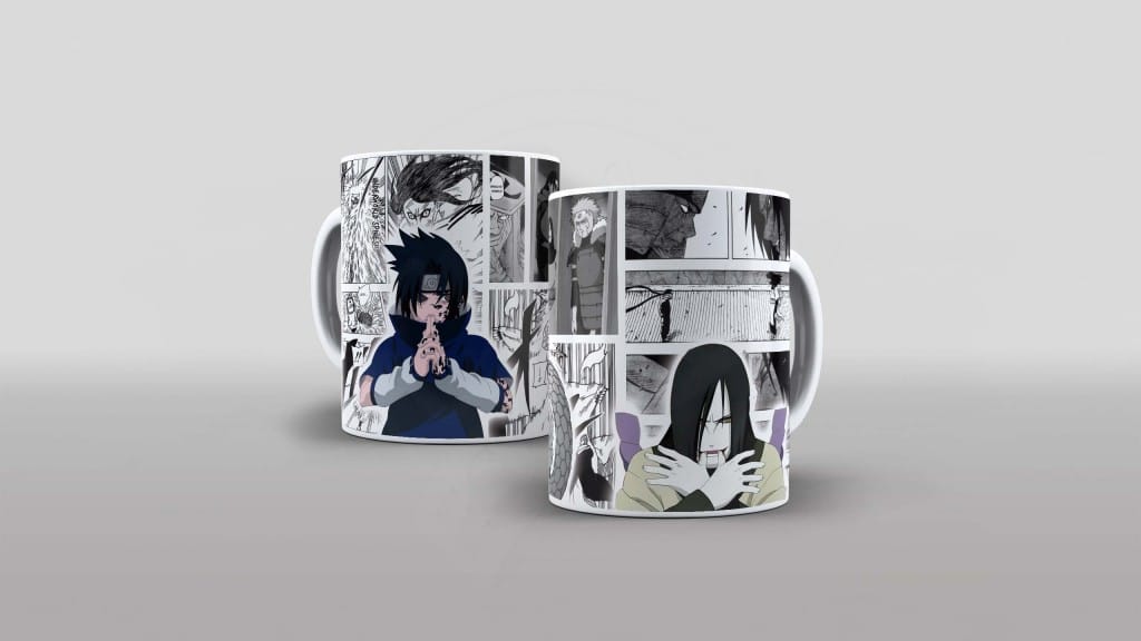 ARTE PARA CANECA - SASUKE, OROSHIMARO E NARUTO-970
