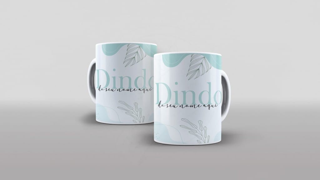 ARTE DINDO VERDE- ESTAMPA PARA CANECA-109