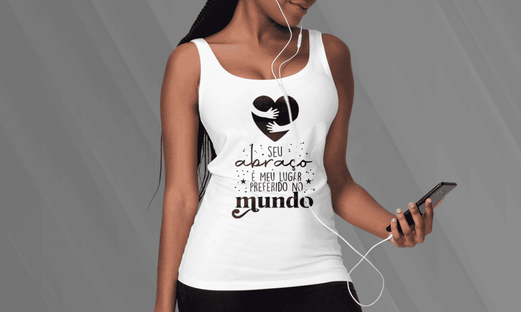 ARTE PARA CAMISETA - DATAS COMEMORATIVAS - DIA DOS NAMORADOS - SEU ABRAÇO É O MELHOR DO MUN-112