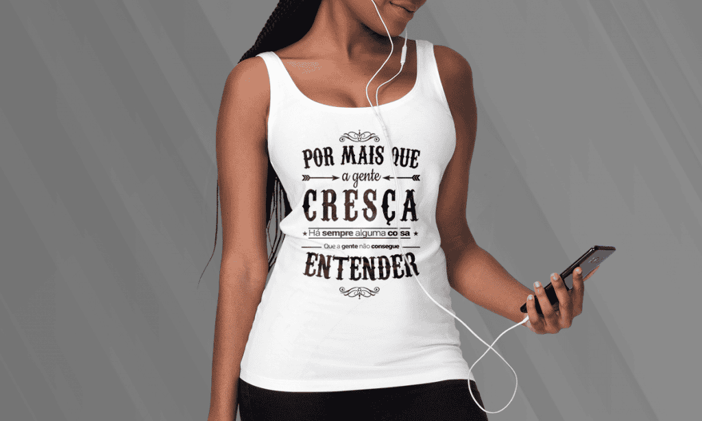 ARTE PARA CAMISETA - BANDAS/MÚSICA - POR MAIS QUE A GENTE CRESÇA-227