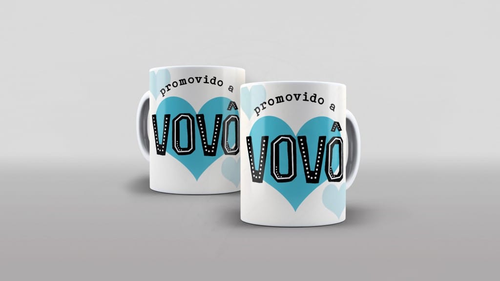 ARTE CANECA- PROMOVIDO A VOVÔ - ESTAMPA  PARA CANECA-234