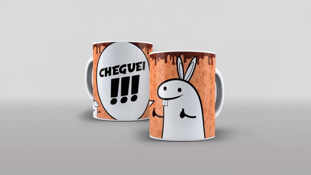 ARTE FLORKS CHEGUEI - PÁSCOA ESTAMPA PARA CANECA-291