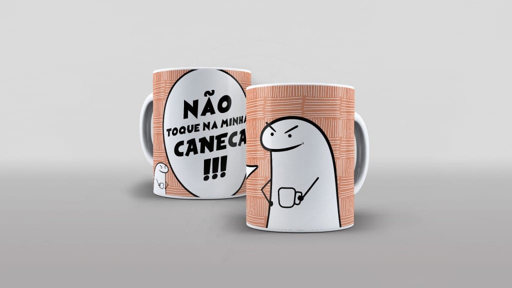 ESTAMPA PARA CANECA- FLORK NÃO TOQUE NA MINHA CANECA-331