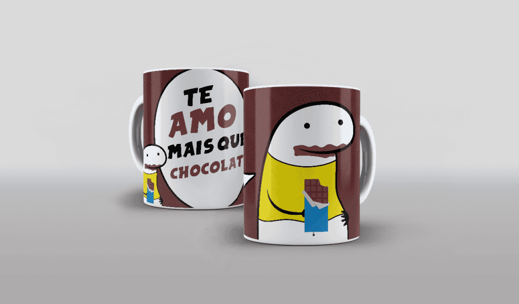 ESTAMPA PARA CANECA - FLORK - TE AMO MAIS QUE CHOCOLATE-343