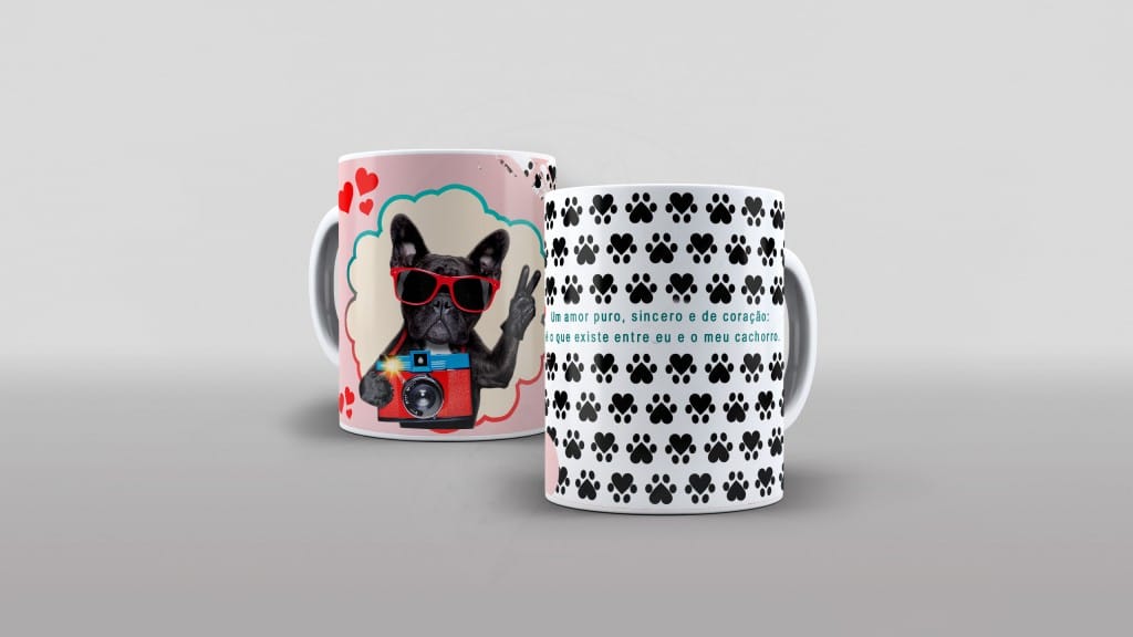 ESTAMPA PARA CANECA - UM AMOR PURO, SINCERO E DE CORAÇÃO...-584