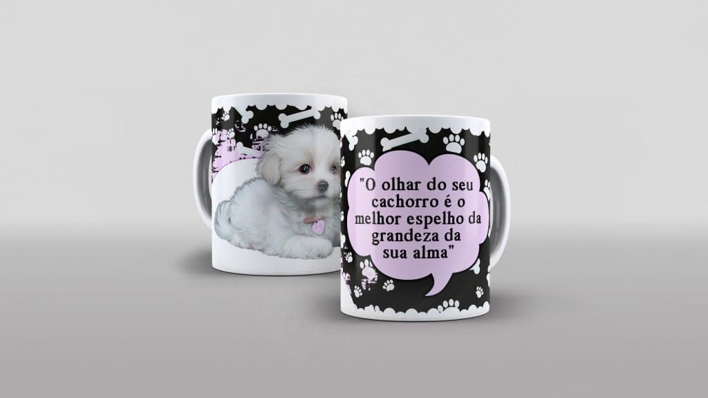 ESTAMPA PARA CANECA - O OLHAR DO SEU CACHORRO...-594