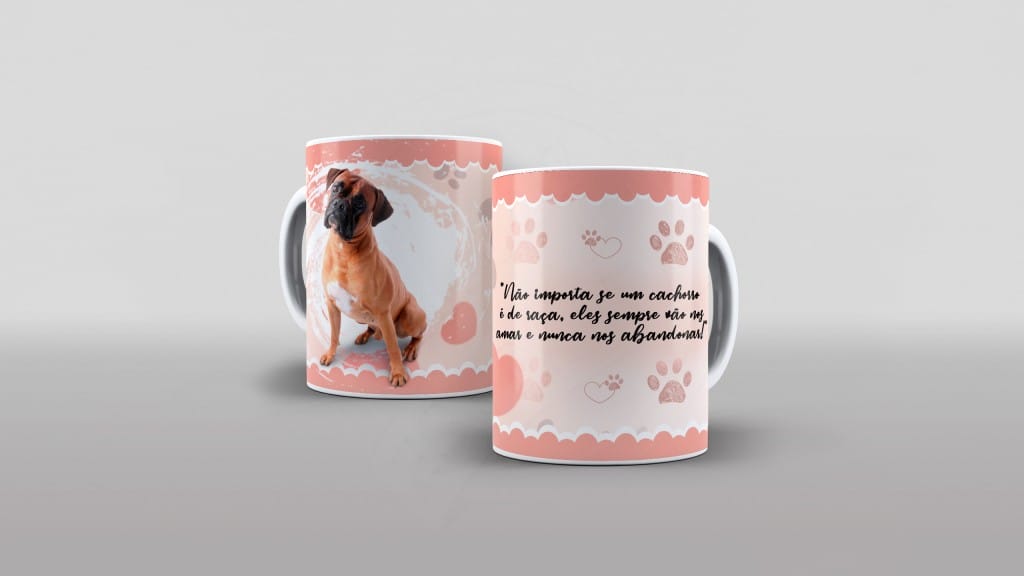 ESTAMPA PARA CANECA - NÃO IMPORTA SE UM CACHORRO É DE RAÇA..-598
