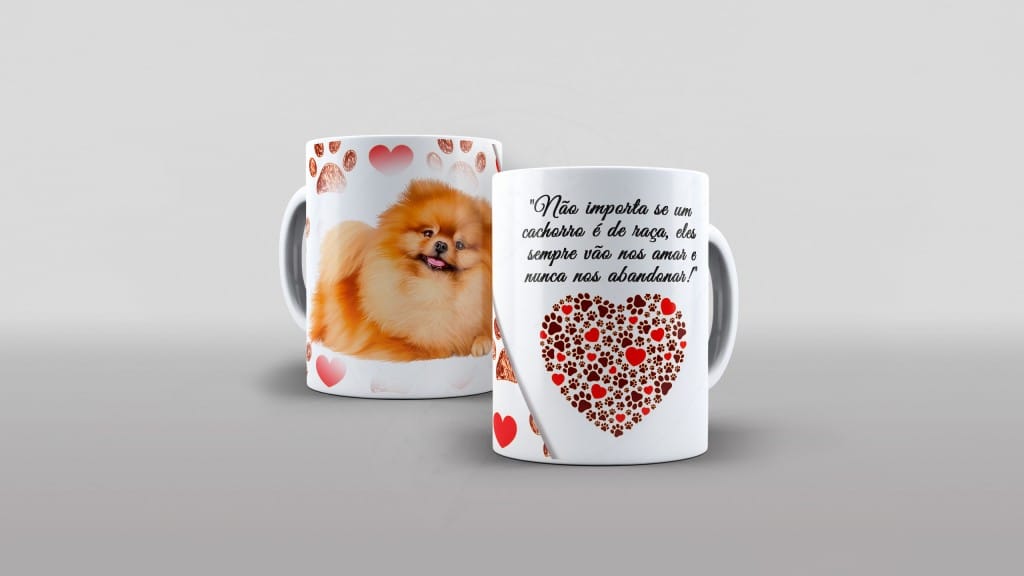 ESTAMPA PARA CANECA - NÃO IMPORTA SE UM CACHORRO É DE RAÇA..-602