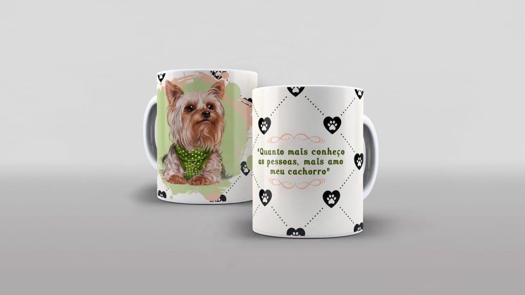 ESTAMPA PARA CANECA - QUANTO MAIS EU CONHEÇO AS PESSOAS, MAIS AMO MEU CACHORRO-615