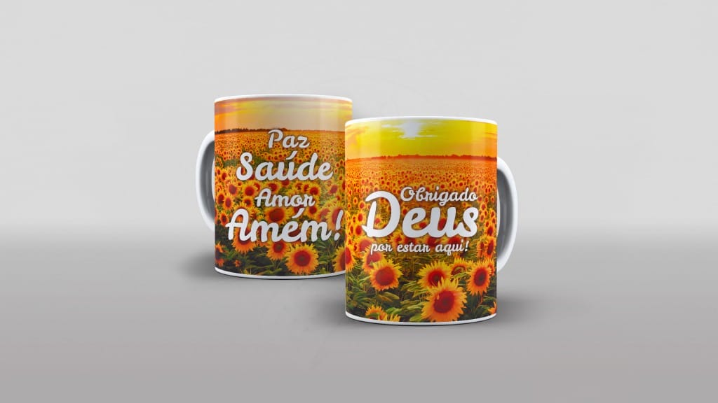 ESTAMPA PARA CANECA - OBRIGADO DEUS POR ESTAR AQUI-650