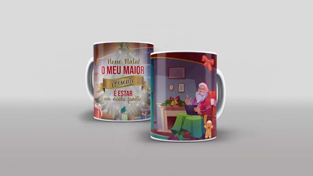 ARTE PARA CANECA - NESSE NATAL O MEU MAIOR PRESENTE É ESTAR COM MINHA FAMÍLIA-653
