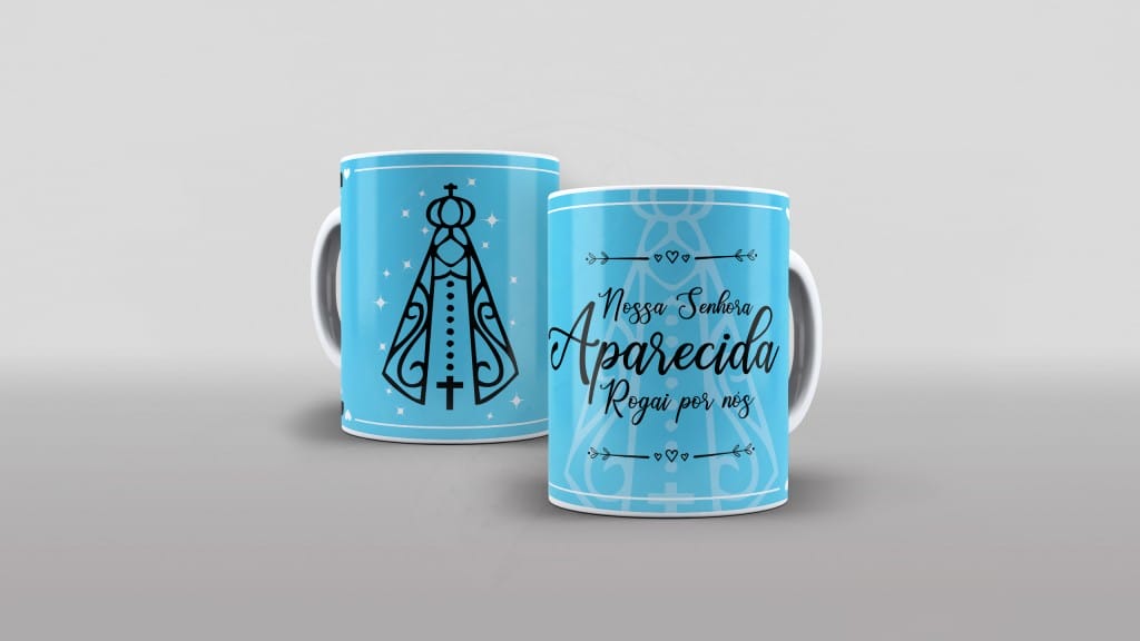 ESTAMPA PARA CANECA - NOSSA SENHORA APARECIDA ROGAI POR NÓS-656